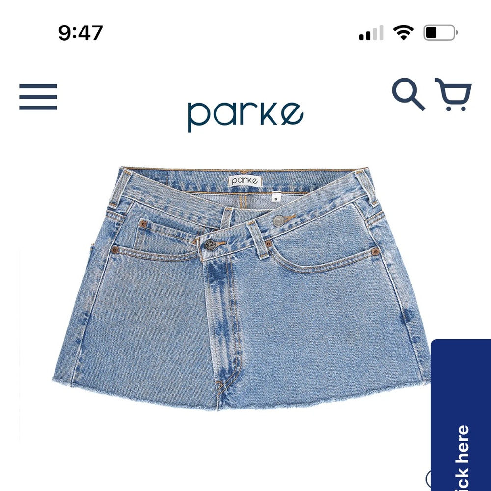 PARKE Denim Crossover Skirt